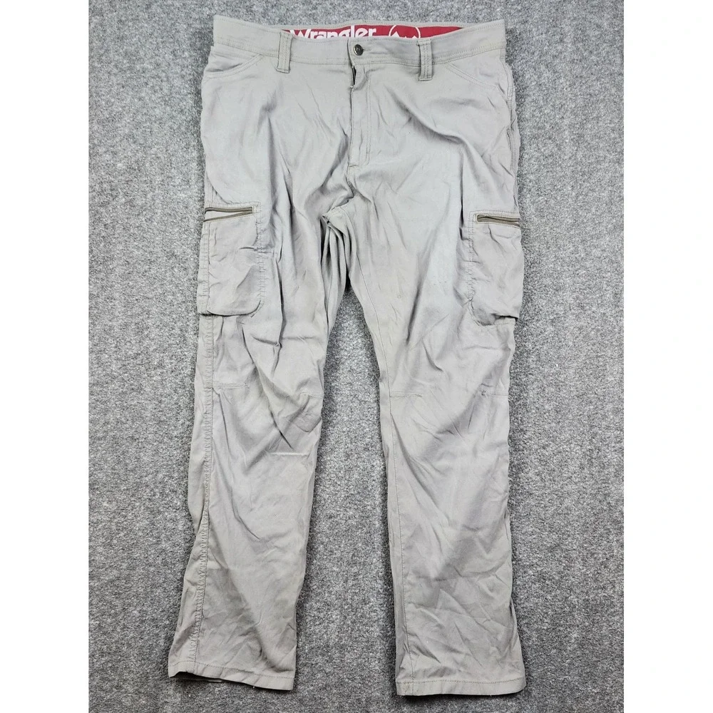 Wrangler ATG Cargo Pants Mens 40x30 Gray All Terrain Gear Outdoor Hiking Utility